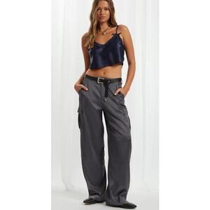 NWT PacSun Satin Cargo Pants Size Small